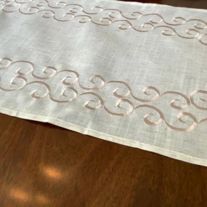 Bluejw Good Quality Rectangle Table Runner Elegant Linen Table Runner with Embroidery Table Runner for Dining Table - Image 5